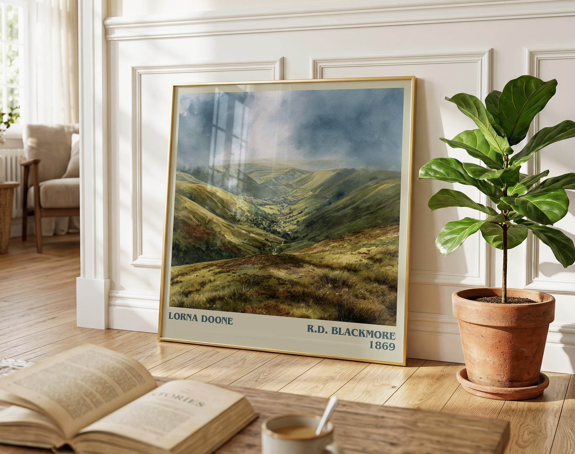 Lorna Doone literary poster paired in gallery wall – literary art prints