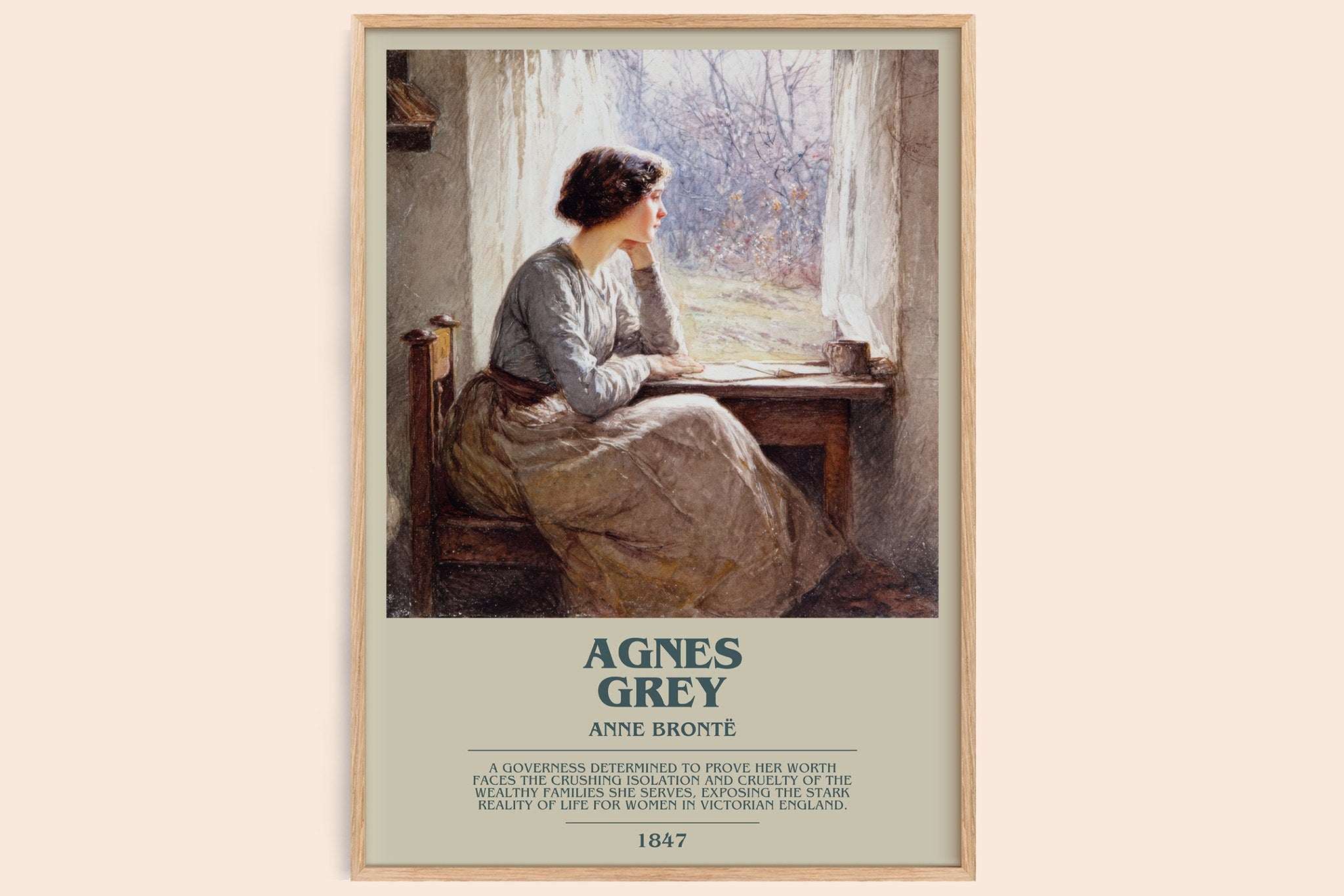 Agnes Grey Bookish Wall Art by Anne Brontë
