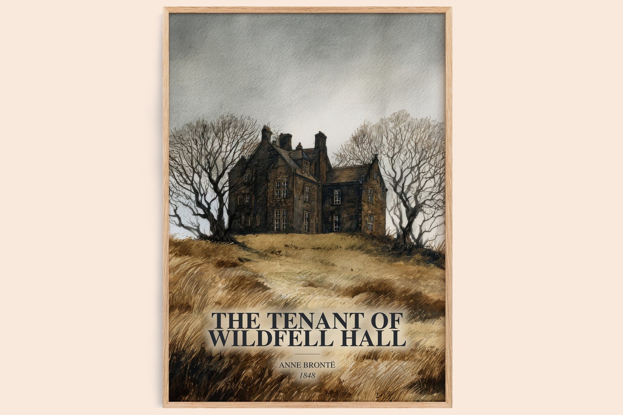 Tenant Of Wildfell Hall Book Watercolour Illustration by Anne Brontë