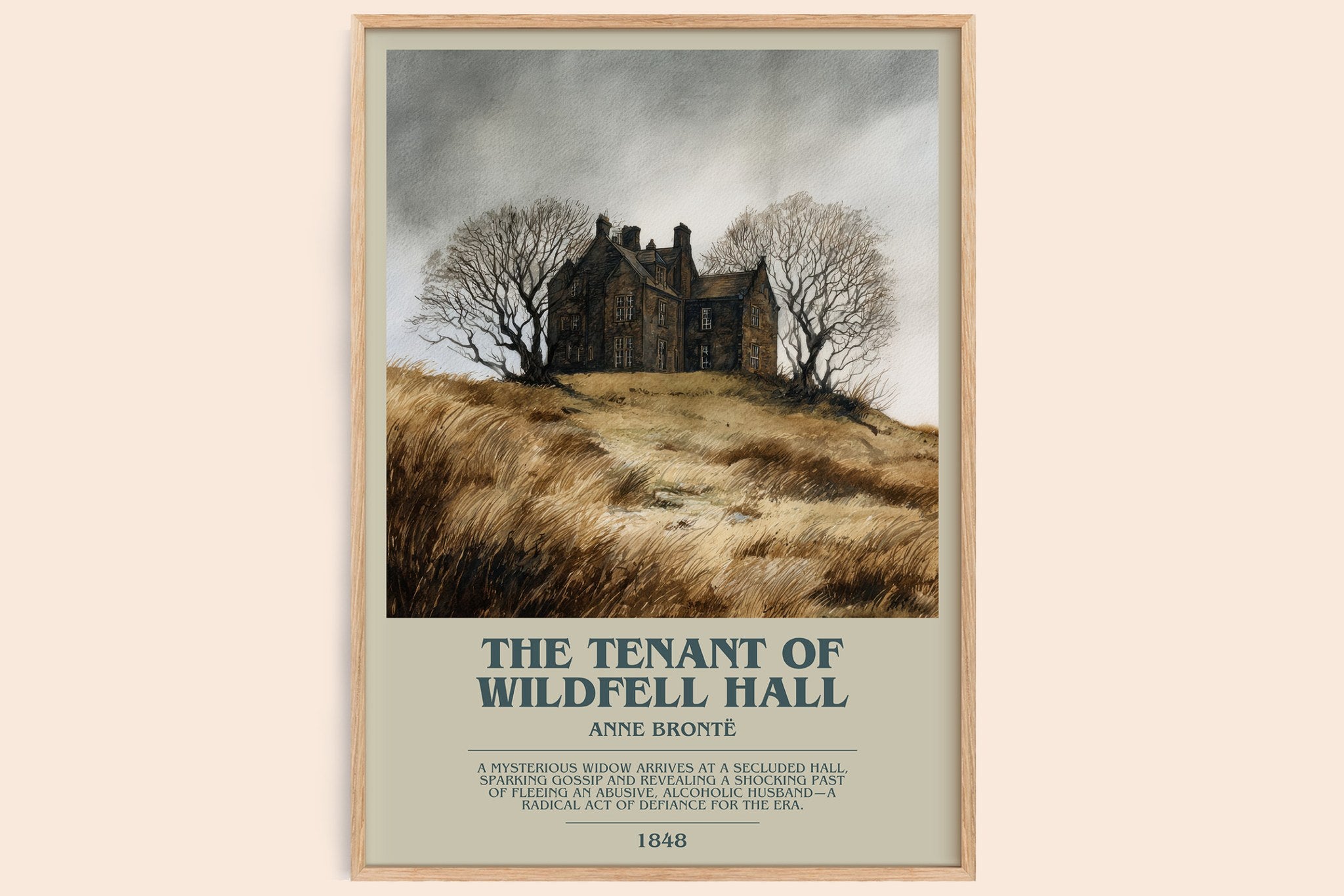 The Tenant Of Wildfell Hall Bookish Wall Art by Anne Brontë