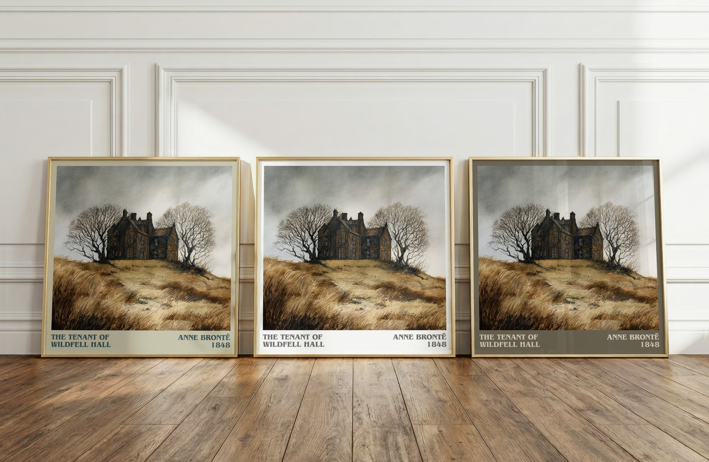 The Tenant Of Wildfell Hall literary print framed by window – literary home decor