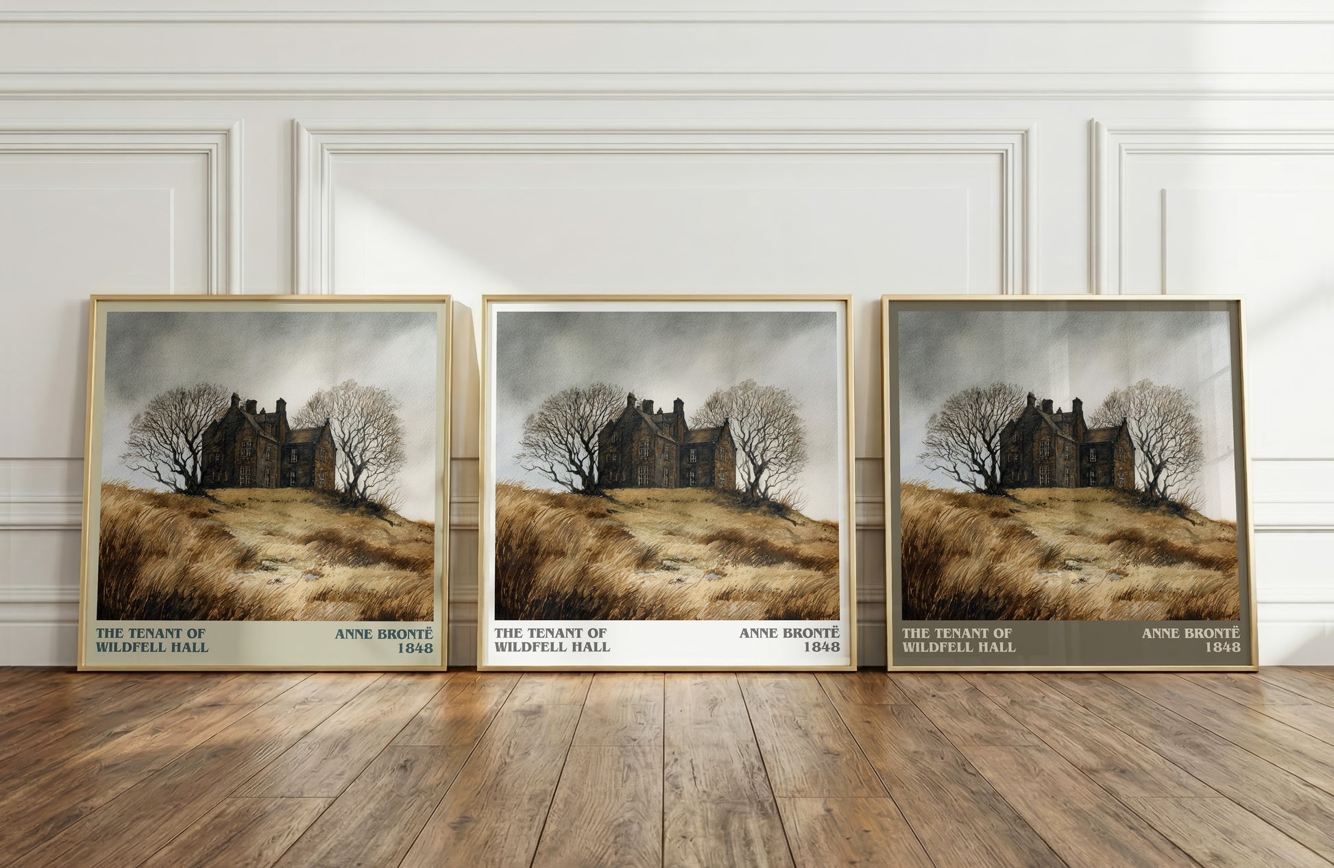 The Tenant Of Wildfell Hall literary print framed by window – literary home decor