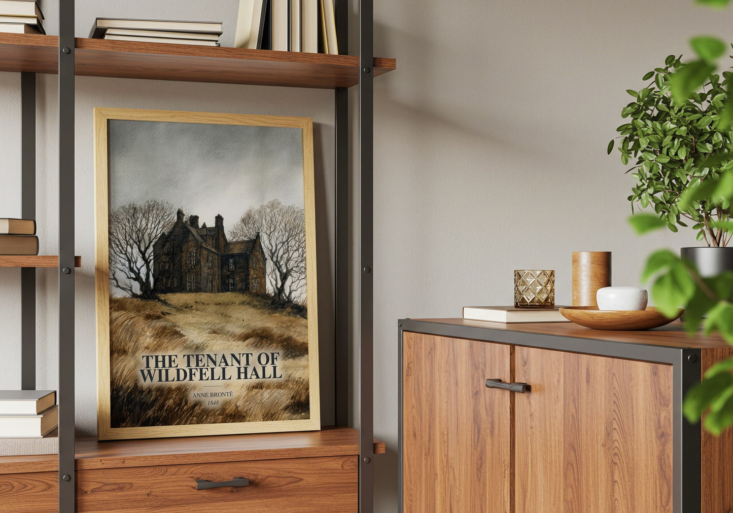 The Tenant Of Wildfell Hall book watercolour illustration paper finish options – matte satin gloss
