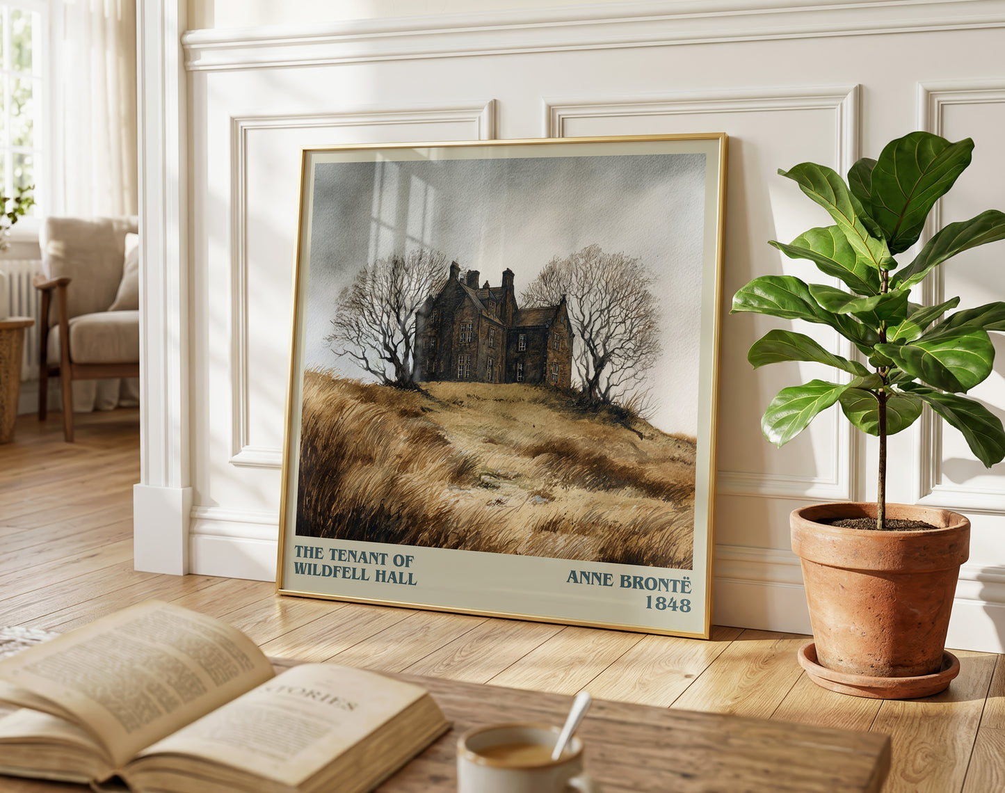 The Tenant Of Wildfell Hall literary poster paired in gallery wall – literary art prints