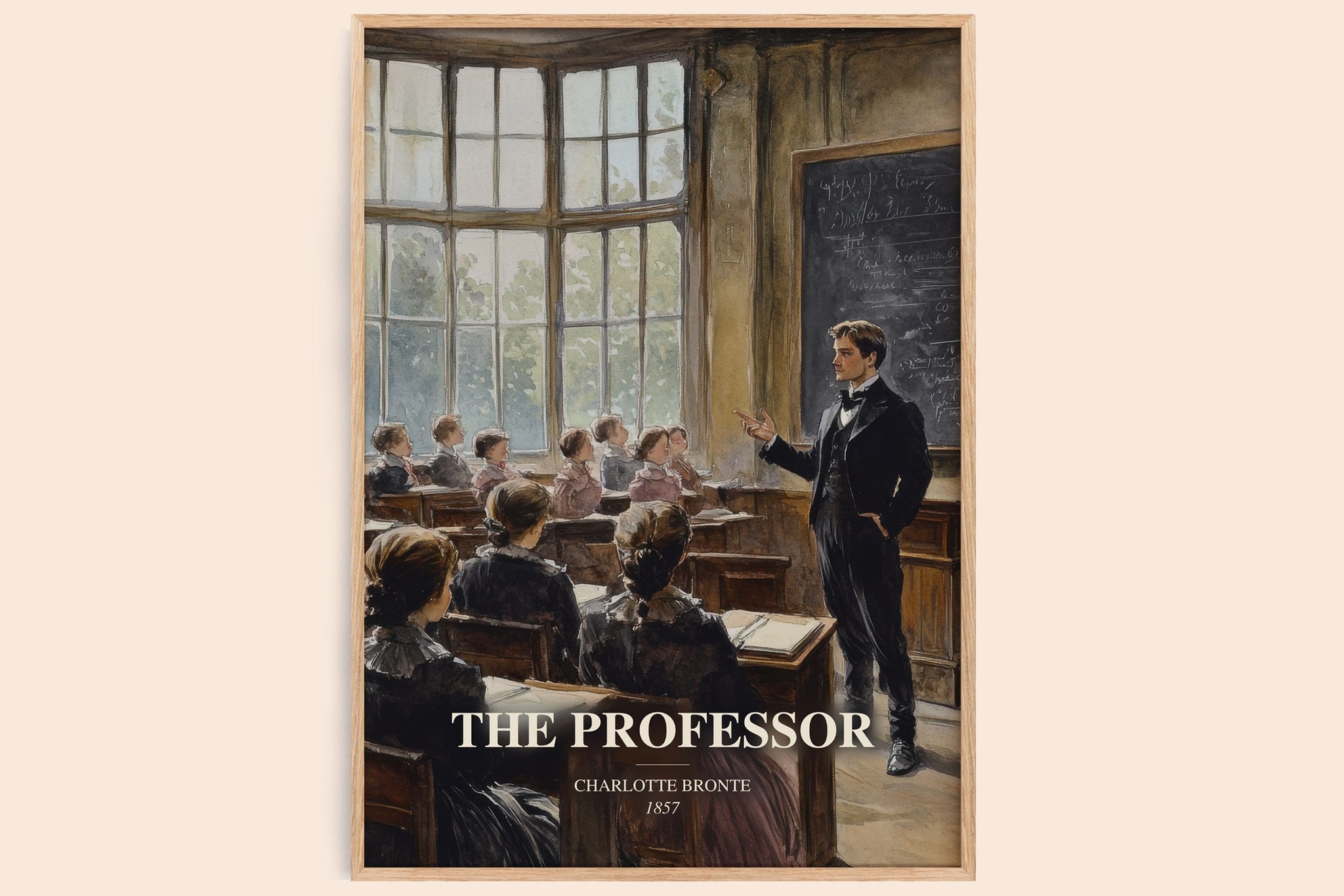 The Professor Book Watercolour Illustration by Charlotte Bronte