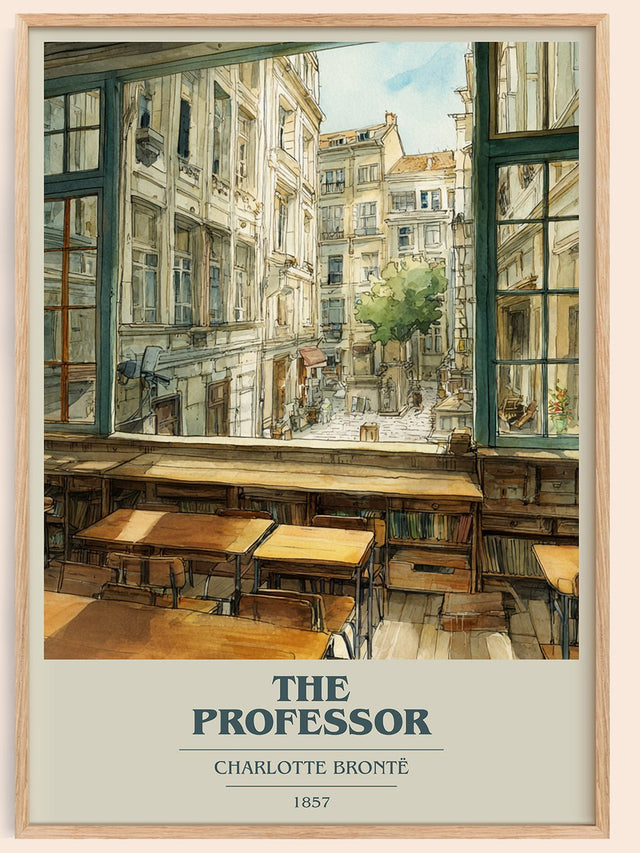 The Professor Book Cover Poster by Charlotte Bronte