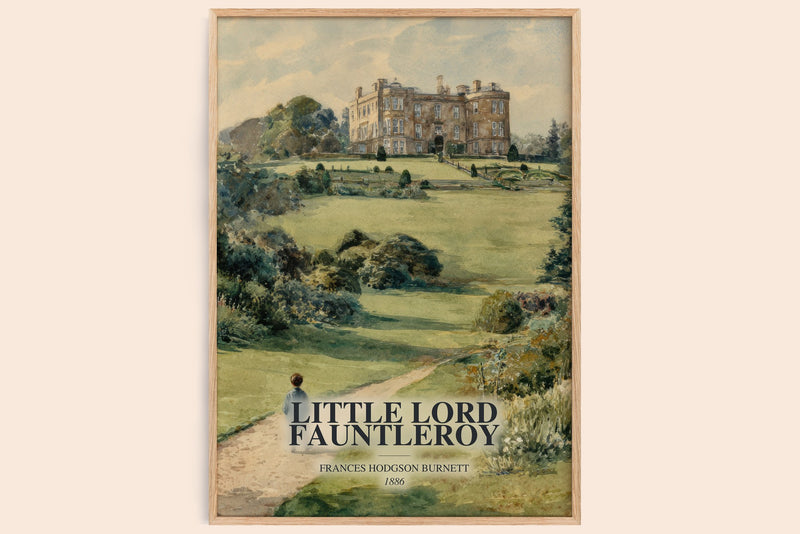 Little Lord Fauntleroy watercolour book poster by Frances Hodgson Burnett – framed literary art print