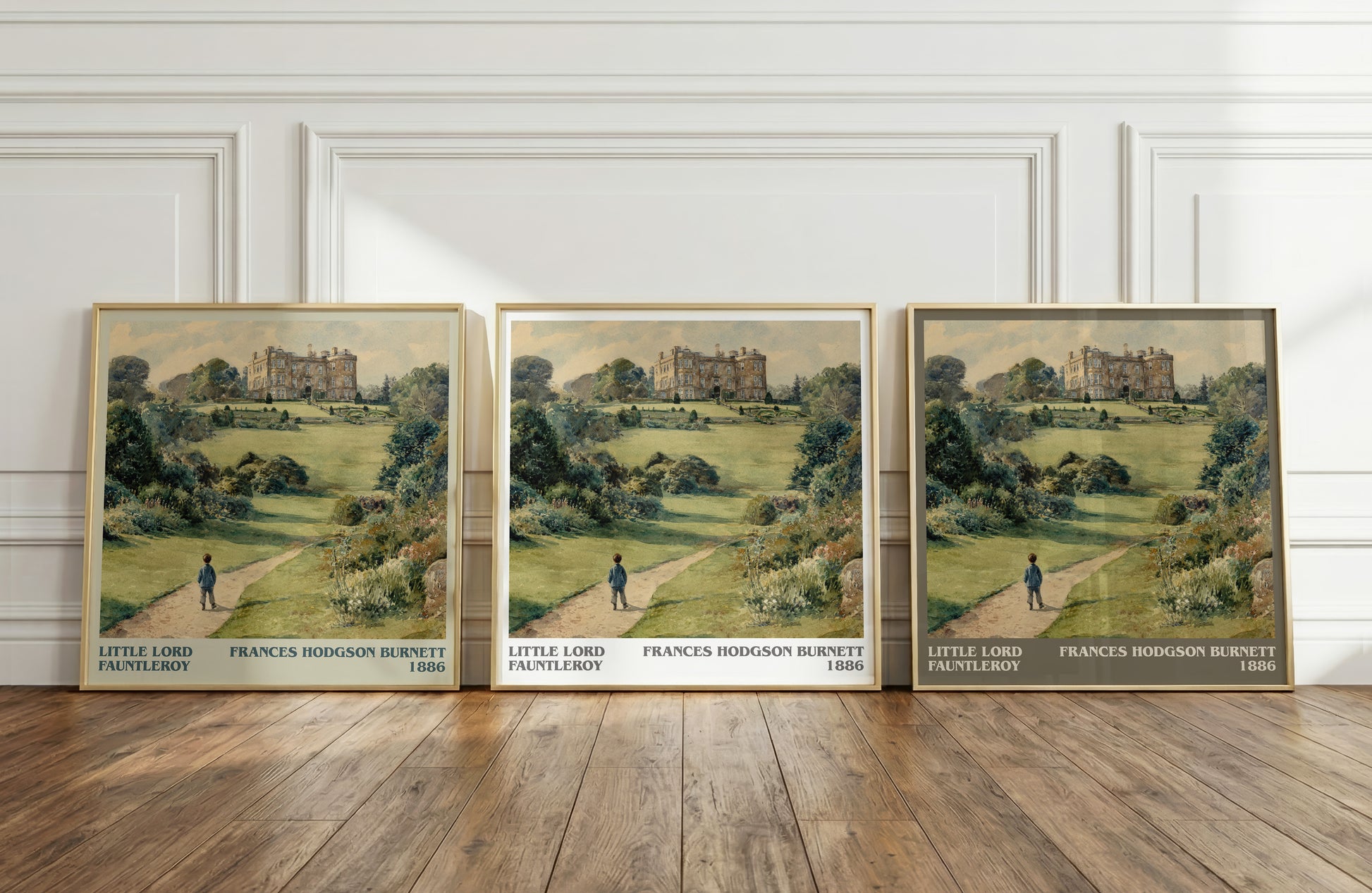 Little Lord Fauntleroy literary print framed by window – literary home decor