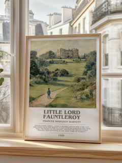 Little Lord Fauntleroy Bookish Wall Art by Frances Hodgson Burnett – framed print by a bright window