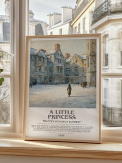 A Little Princess Bookish Wall Art by Frances Hodgson Burnett – framed print by a bright window