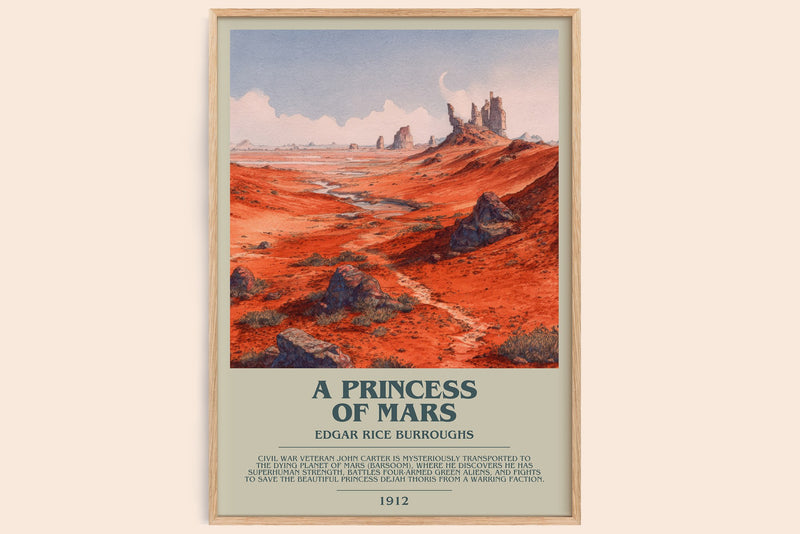 A Princess Of Mars Bookish Wall Art by Edgar Rice Burroughs (Modern style)
