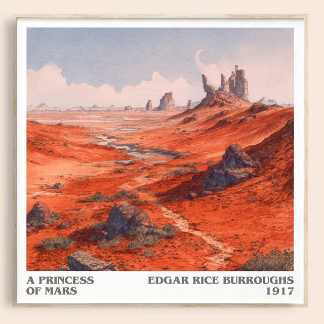 A Princess Of Mars Literary Art Print by Edgar Rice Burroughs