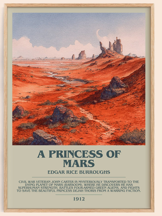 A Princess Of Mars Bookish Wall Art by Edgar Rice Burroughs