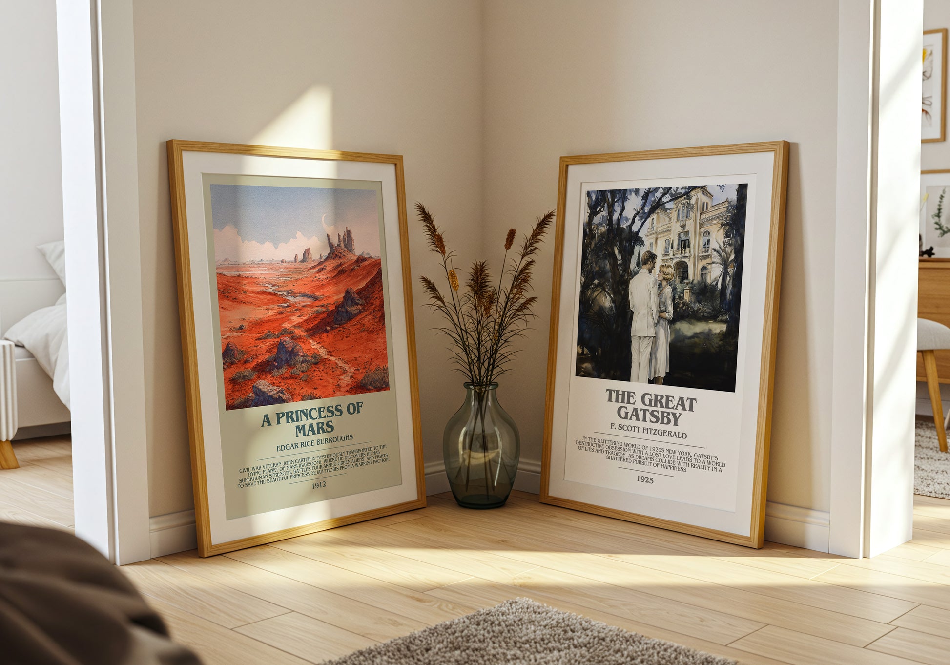 A Princess Of Mars bookish book poster framed on wall – childrens wall art