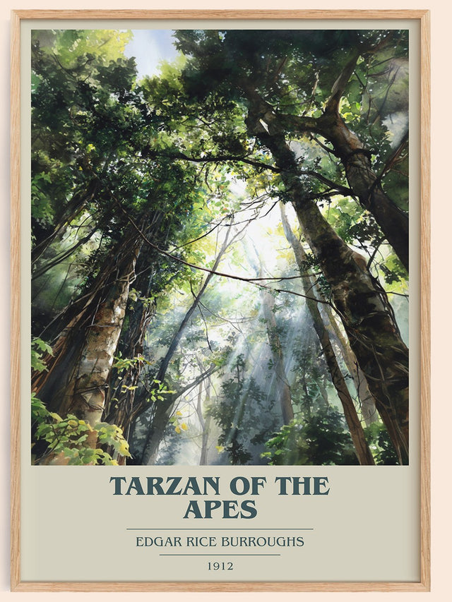 Tarzan of the Apes Book Cover Poster by Edgar Rice Burroughs