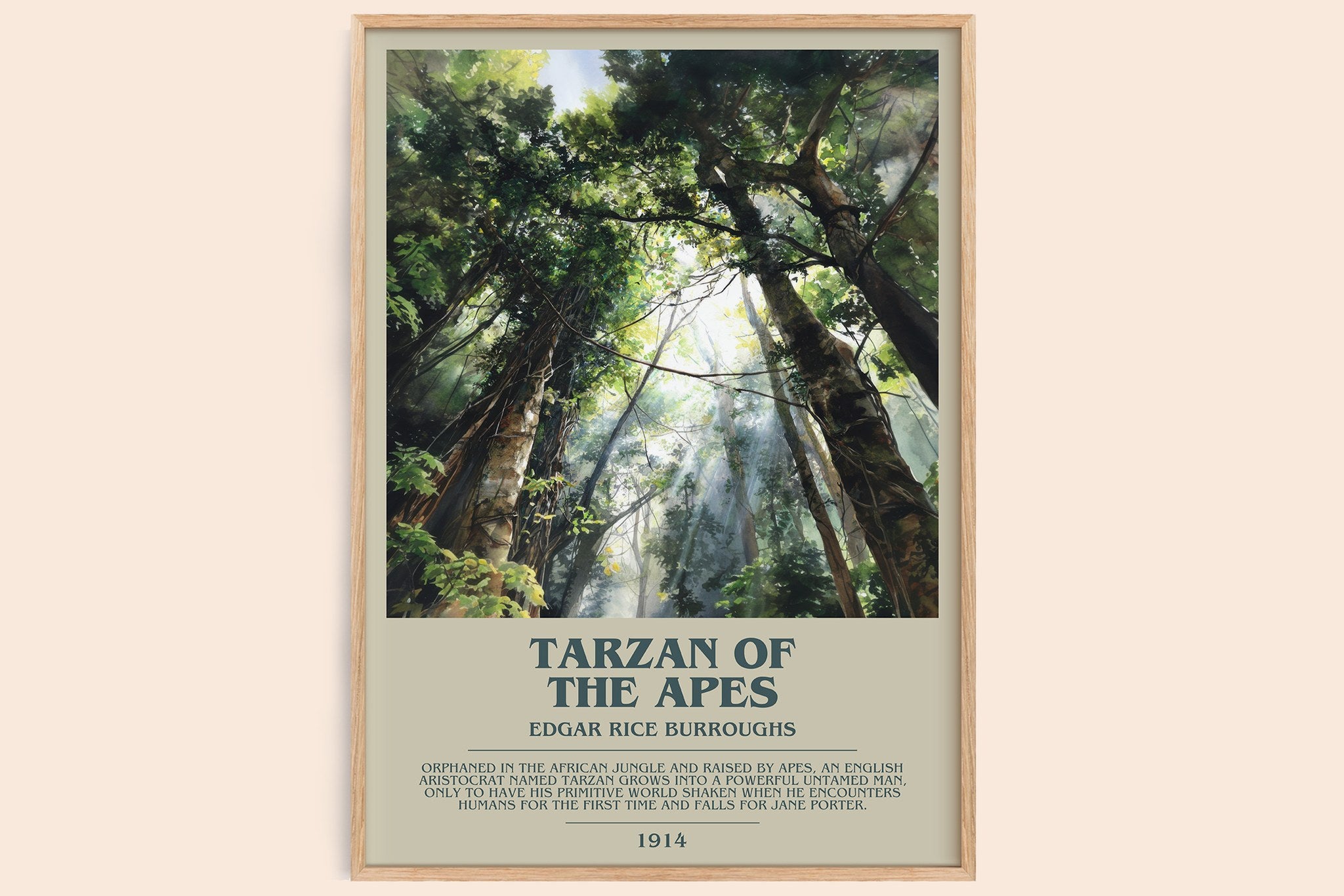 Tarzan of the Apes Bookish Wall Art by Edgar Rice Burroughs