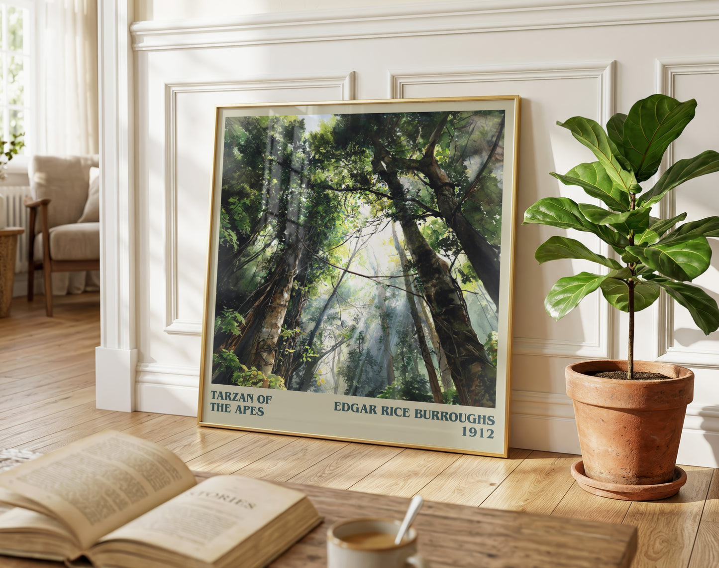 Tarzan of the Apes literary poster paired in gallery wall – literary art prints