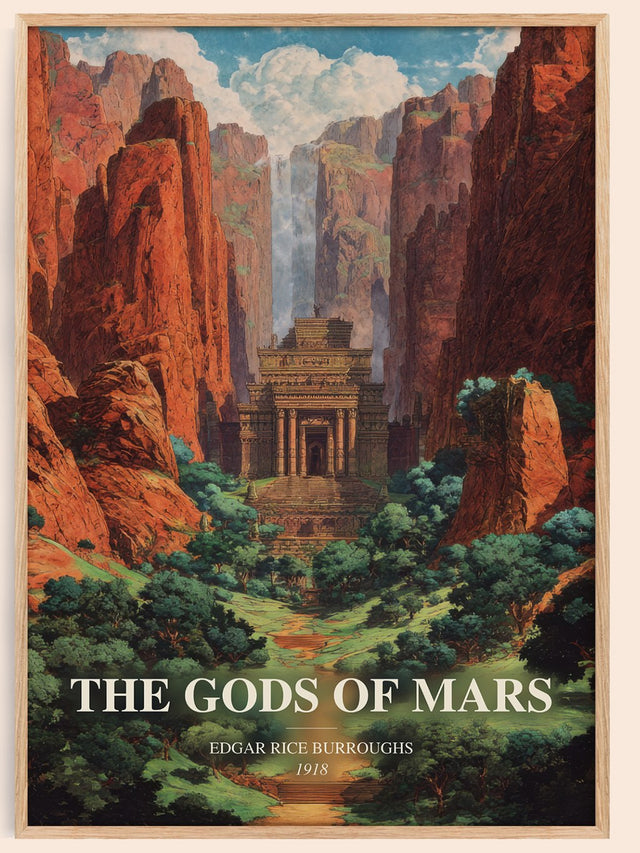 Gods Of Mars Book Watercolour Illustration by Edgar Rice Burroughs