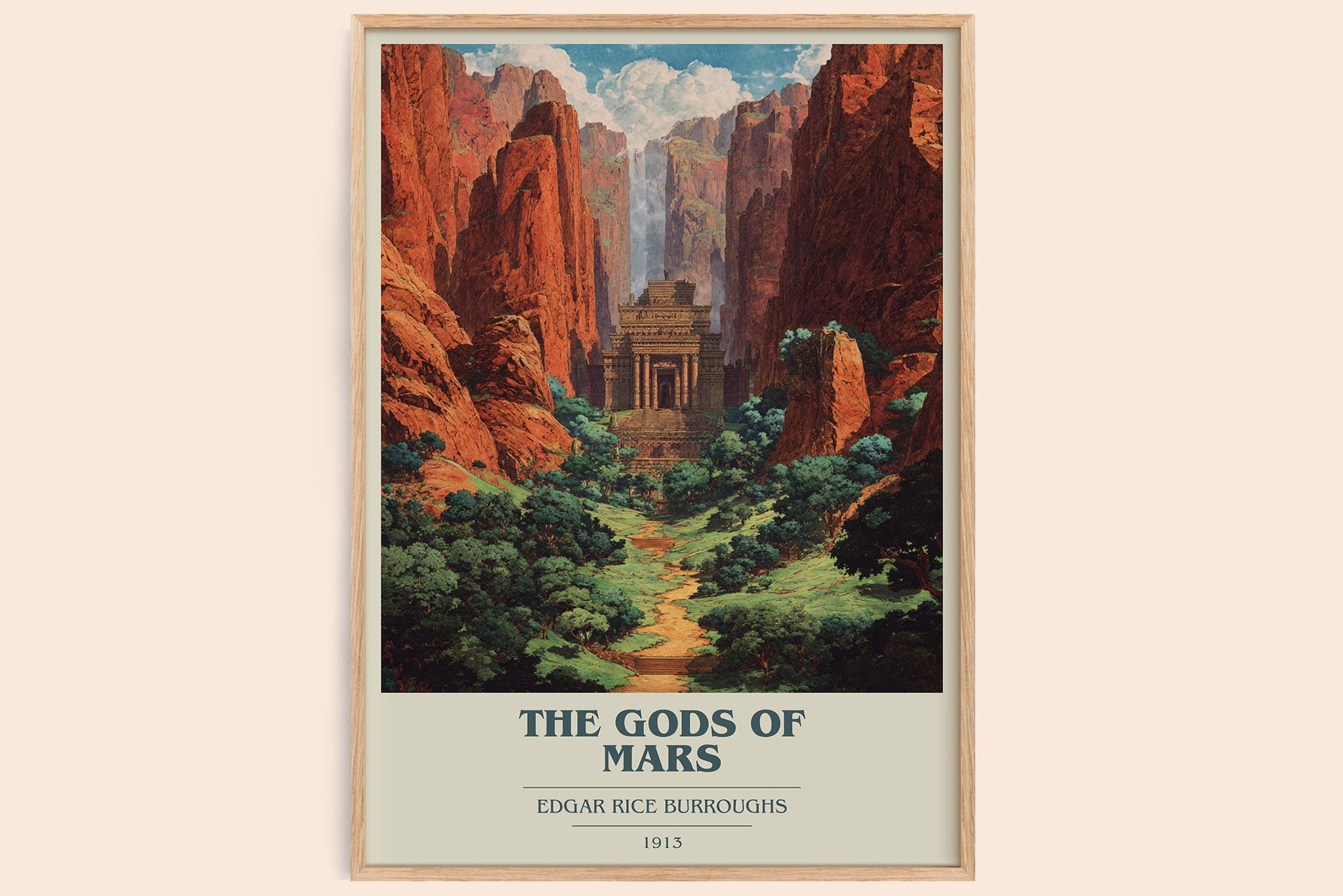 Gods of Mars Book Cover Poster by Edgar Rice Burroughs