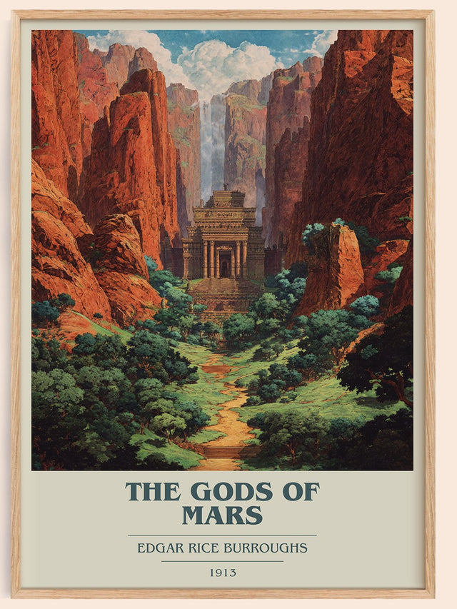 Gods of Mars Book Cover Poster by Edgar Rice Burroughs