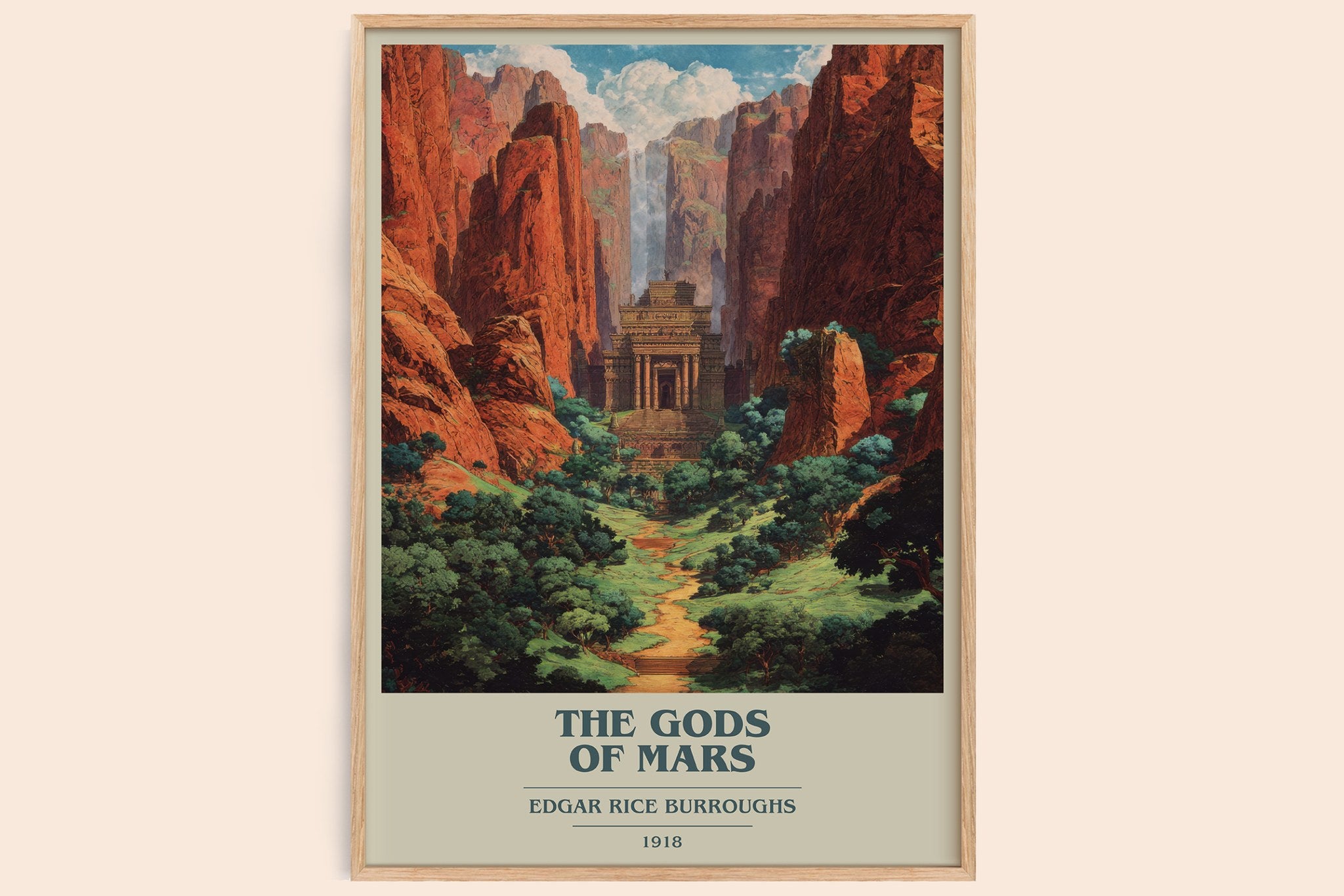 Gods of Mars Book Cover Poster by Edgar Rice Burroughs