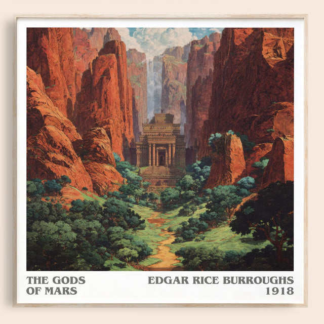 Gods of Mars Literary Art Print by Edgar Rice Burroughs
