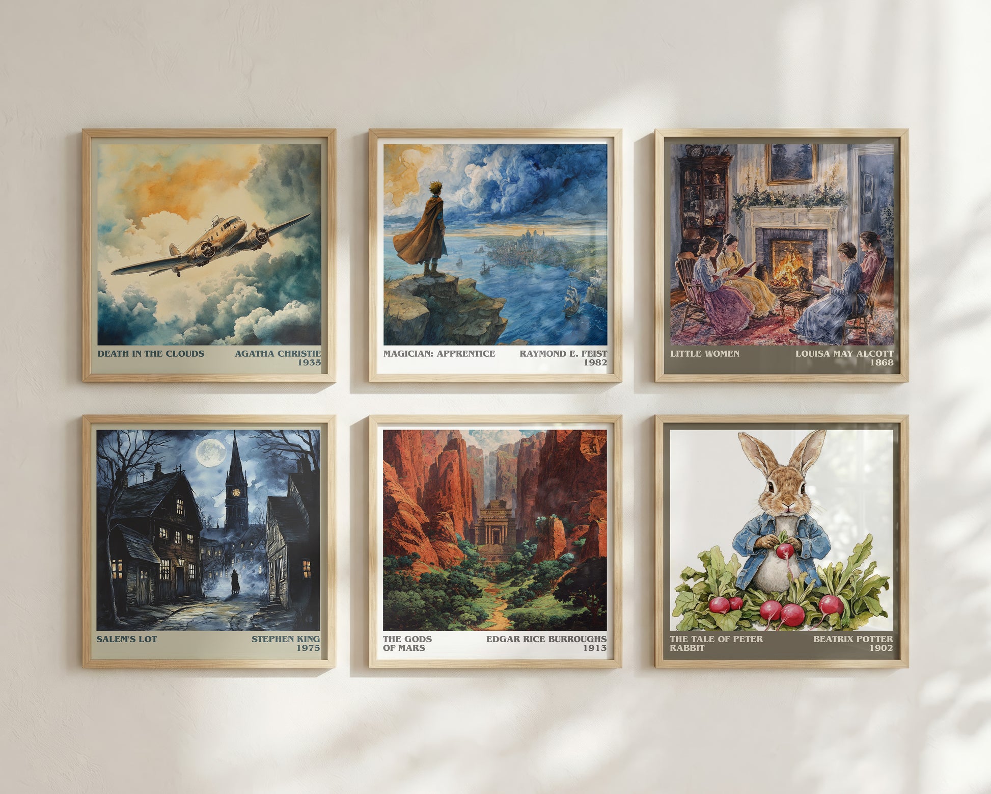 Gods of Mars literary book poster framed on wall – adventure wall art