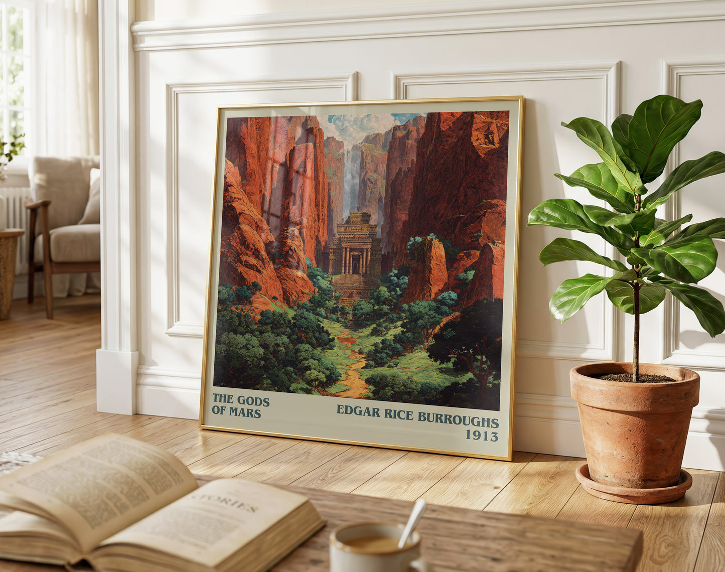 Gods of Mars literary poster paired in gallery wall – literary art prints