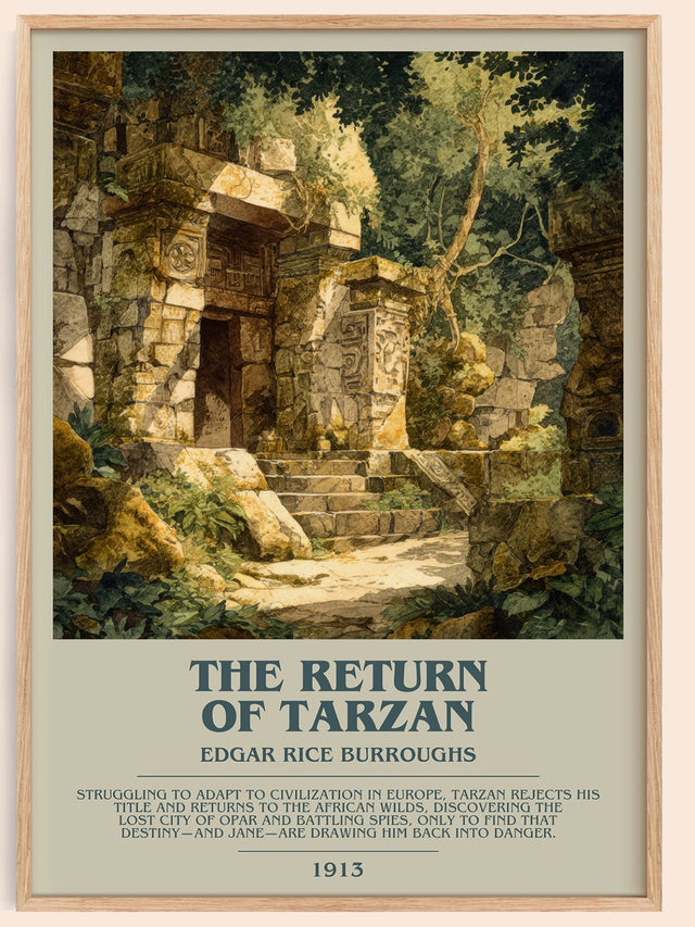 The Return Of Tarzan Bookish Wall Art by Edgar Rice Burroughs