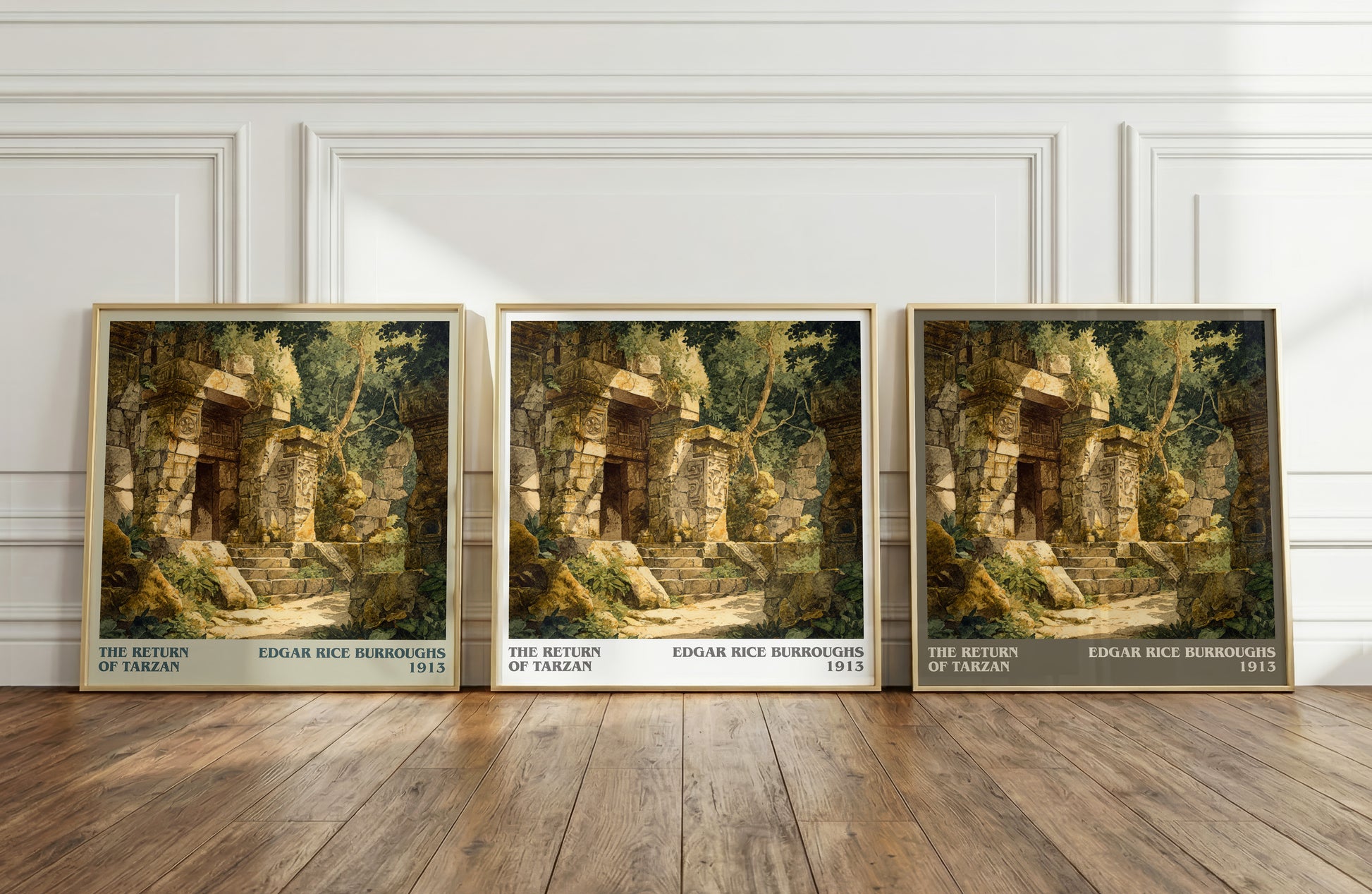 The Return Of Tarzan literary print framed by window – literary home decor