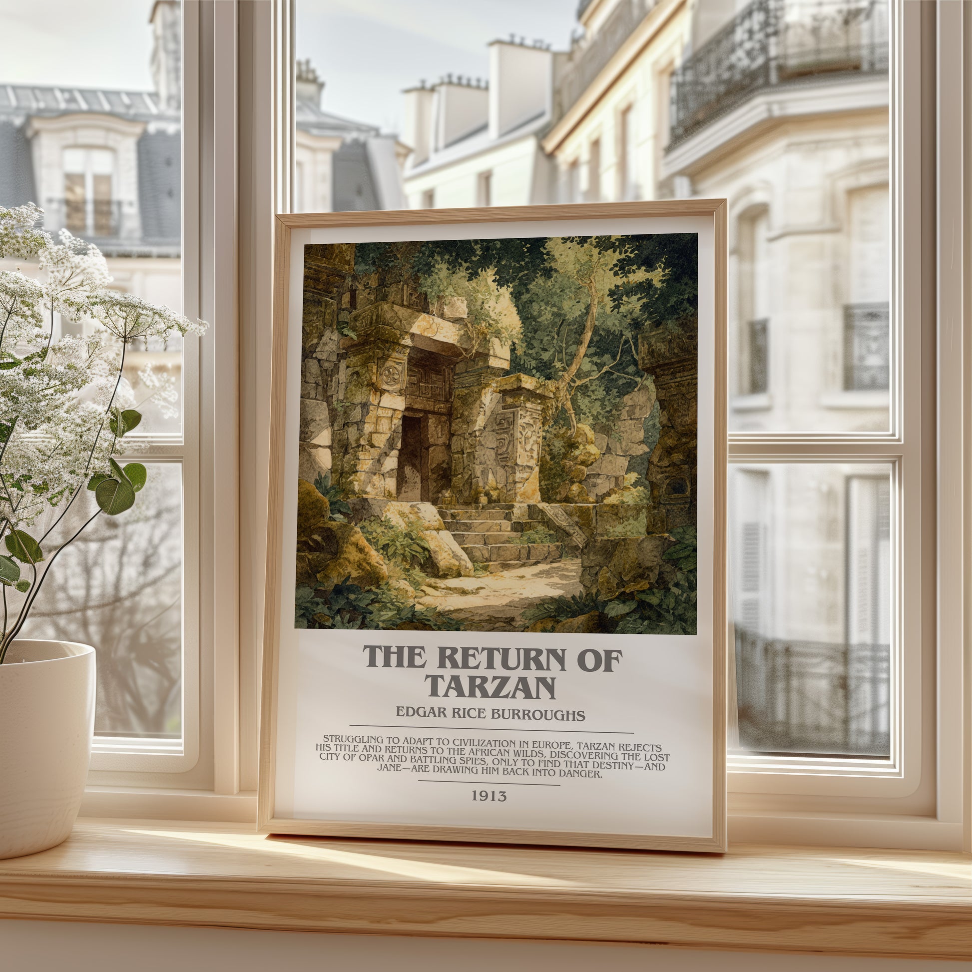The Return Of Tarzan bookish poster colour and style options – Edgar Rice Burroughs book art