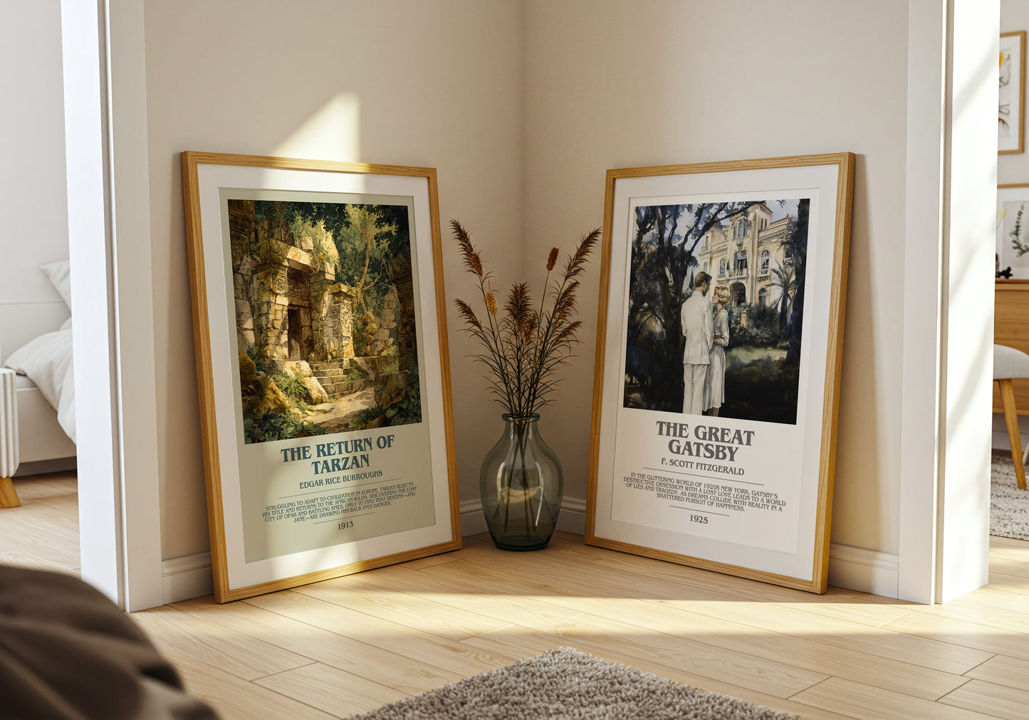 The Return Of Tarzan bookish book poster framed on wall – adventure wall art