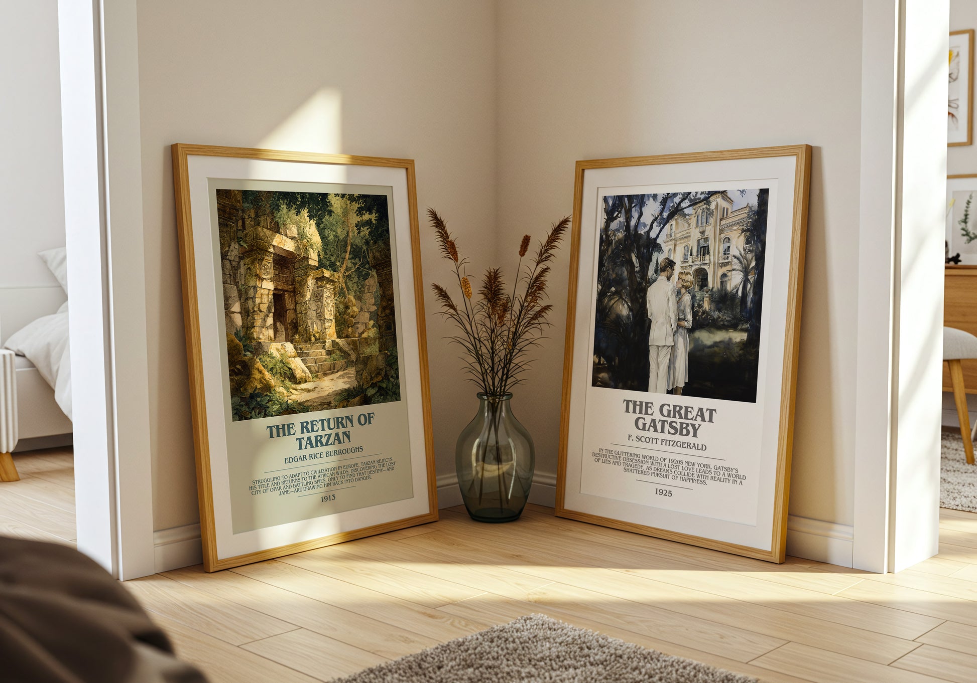 The Return Of Tarzan bookish book poster framed on wall – adventure wall art