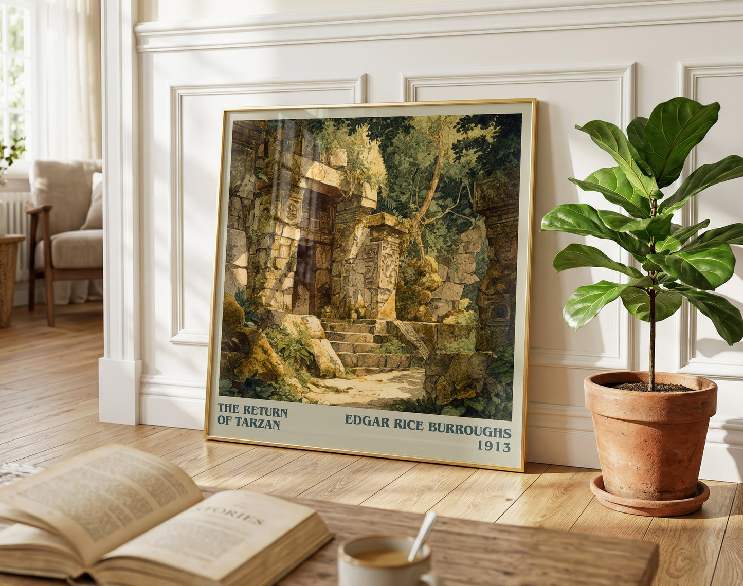 The Return Of Tarzan literary poster paired in gallery wall – literary art prints