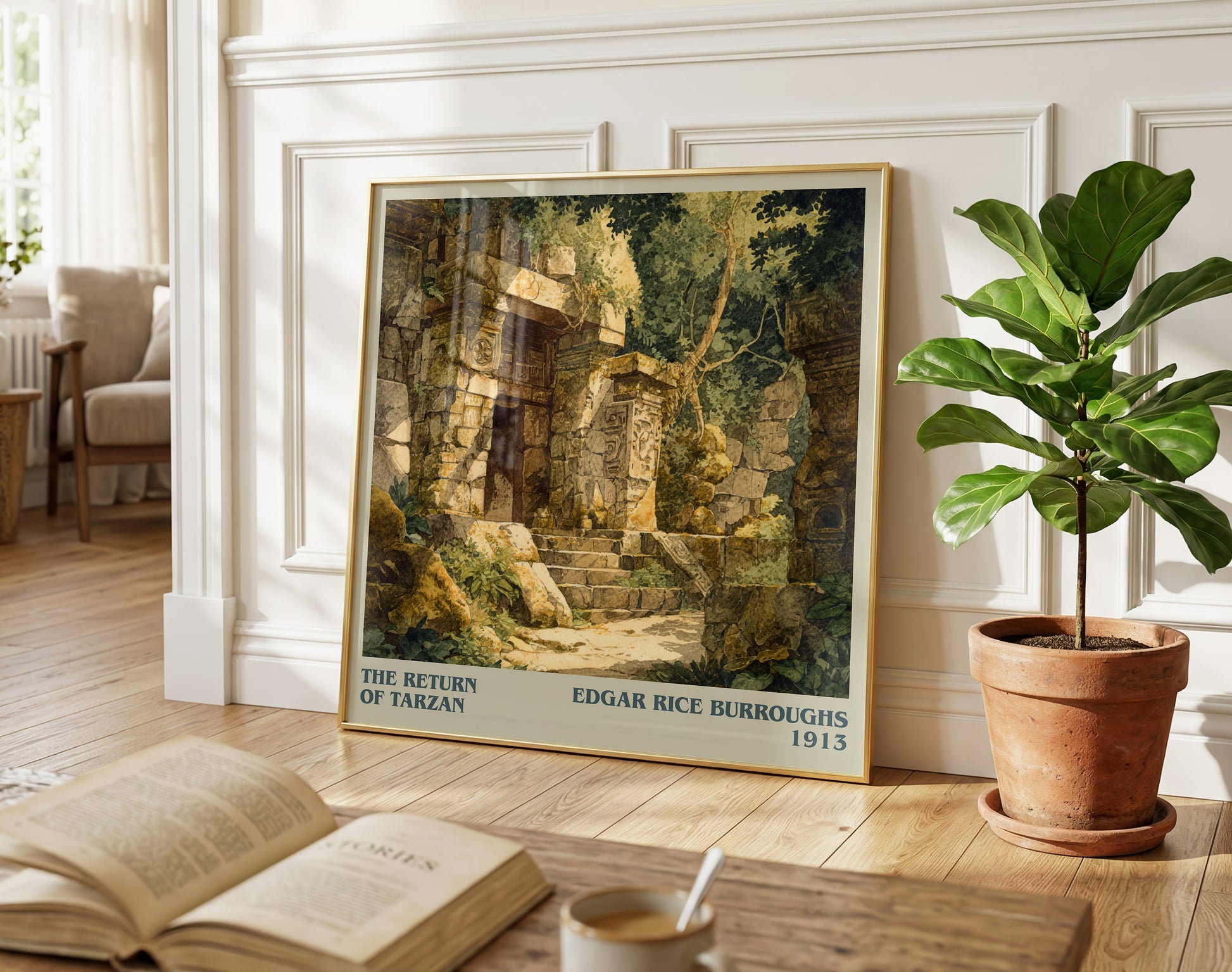 The Return Of Tarzan literary poster paired in gallery wall – literary art prints