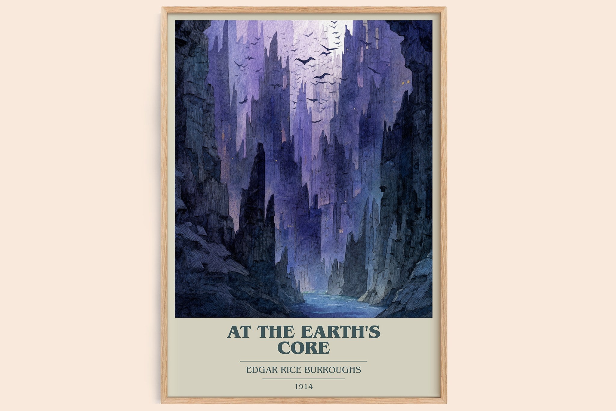 At The Earth's Core Book Cover Poster by Edgar Rice Burroughs