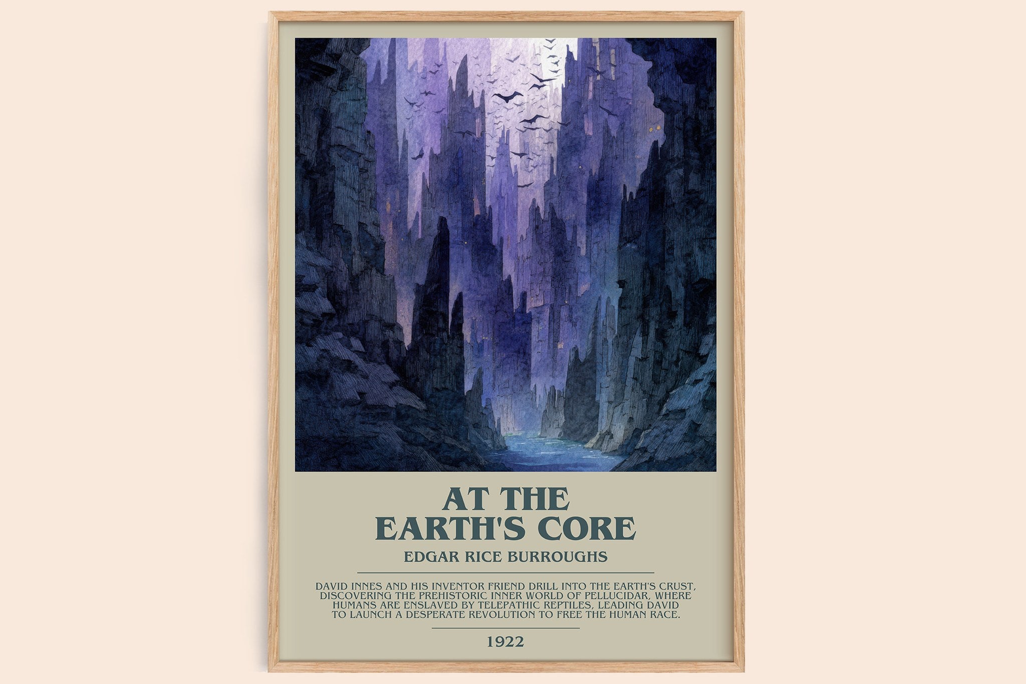 At The Earth's Core Bookish Wall Art by Edgar Rice Burroughs