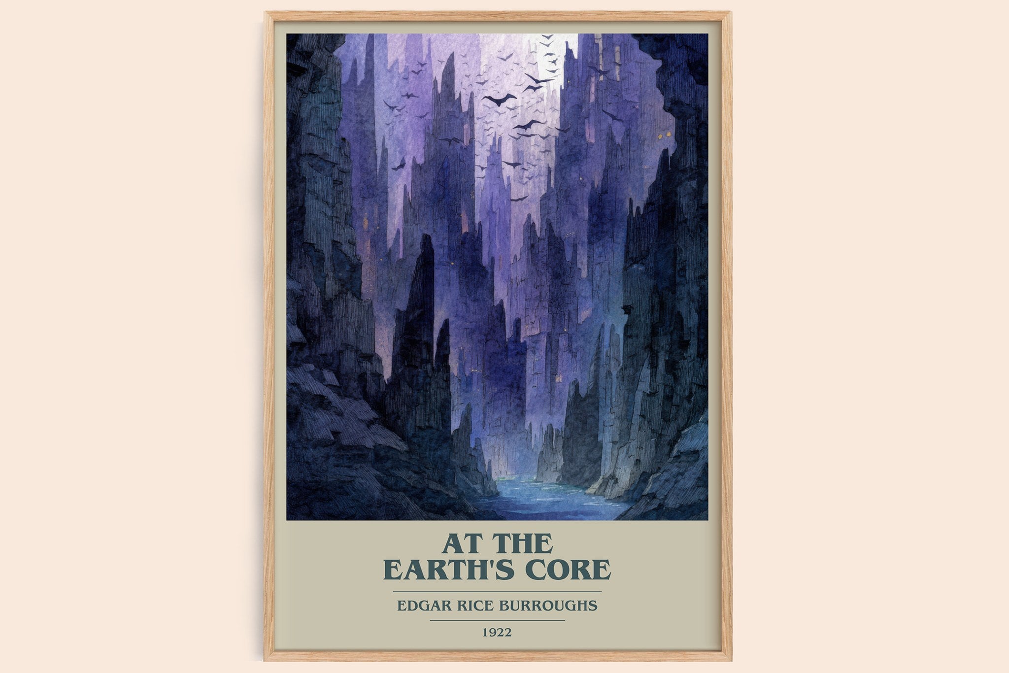 At The Earth's Core Book Cover Poster by Edgar Rice Burroughs