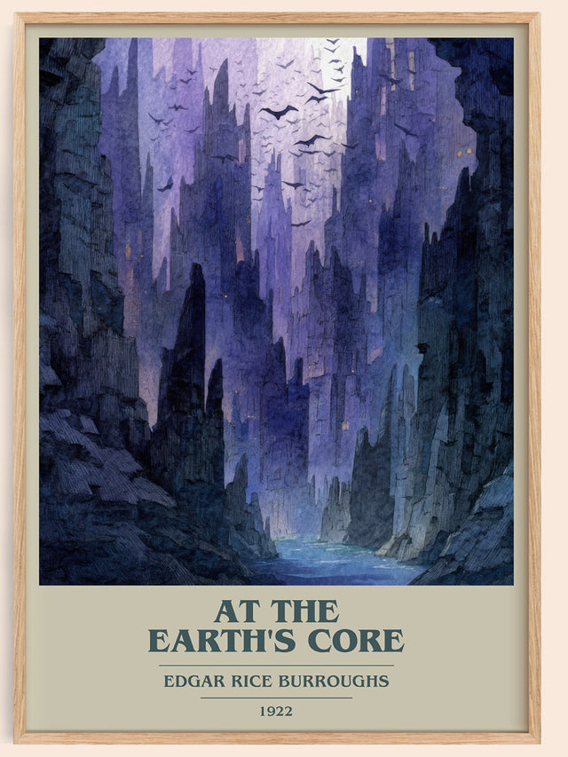 At The Earth's Core Book Cover Poster by Edgar Rice Burroughs