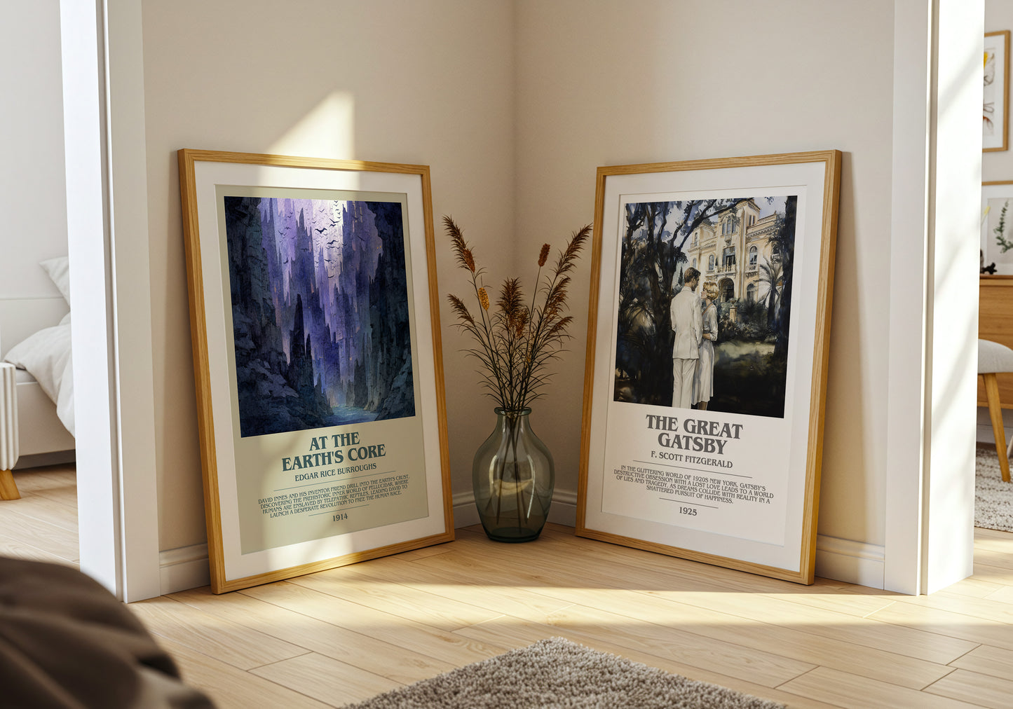 At The Earth's Core bookish book poster framed on wall – adventure wall art
