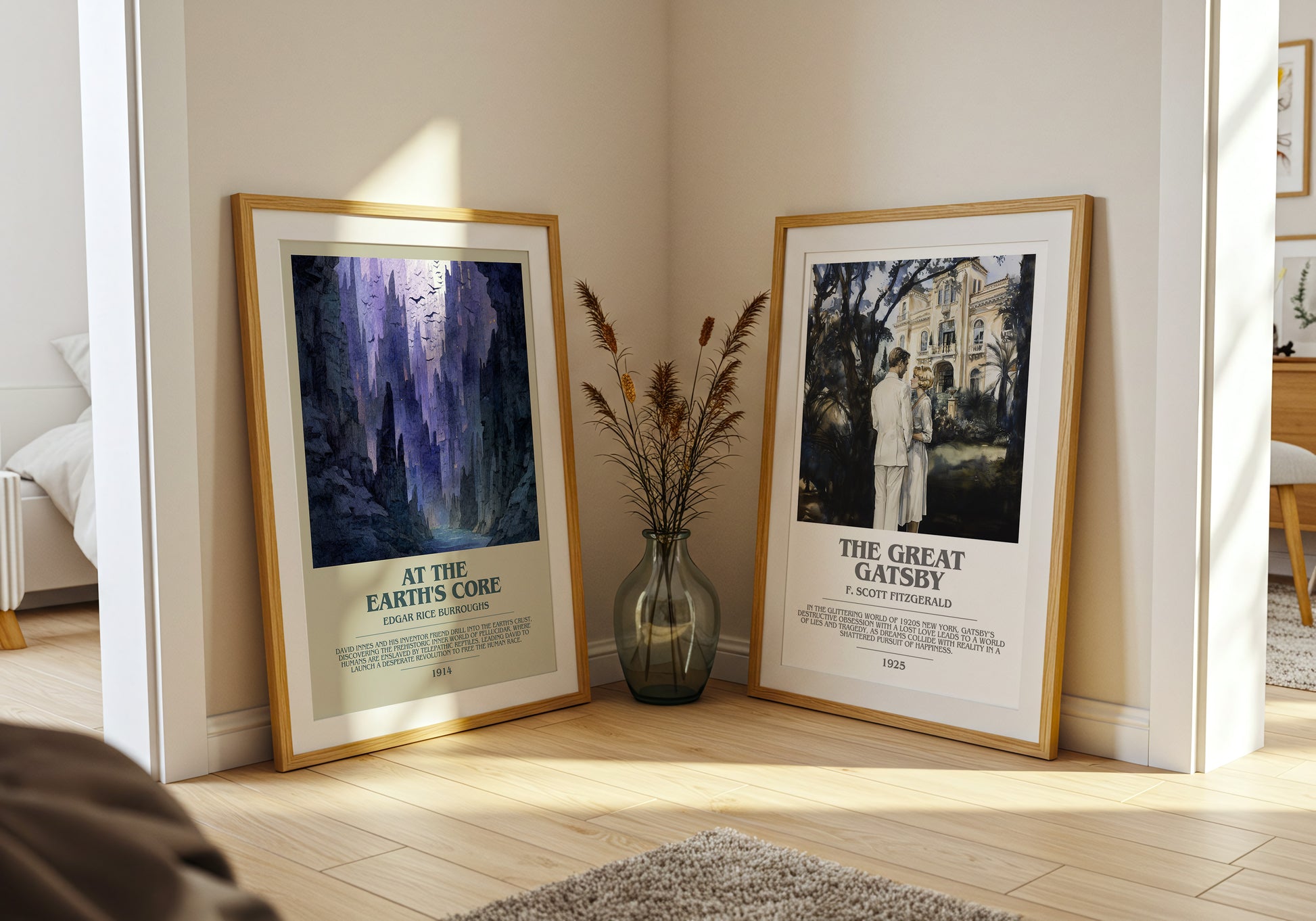 At The Earth's Core bookish book poster framed on wall – adventure wall art