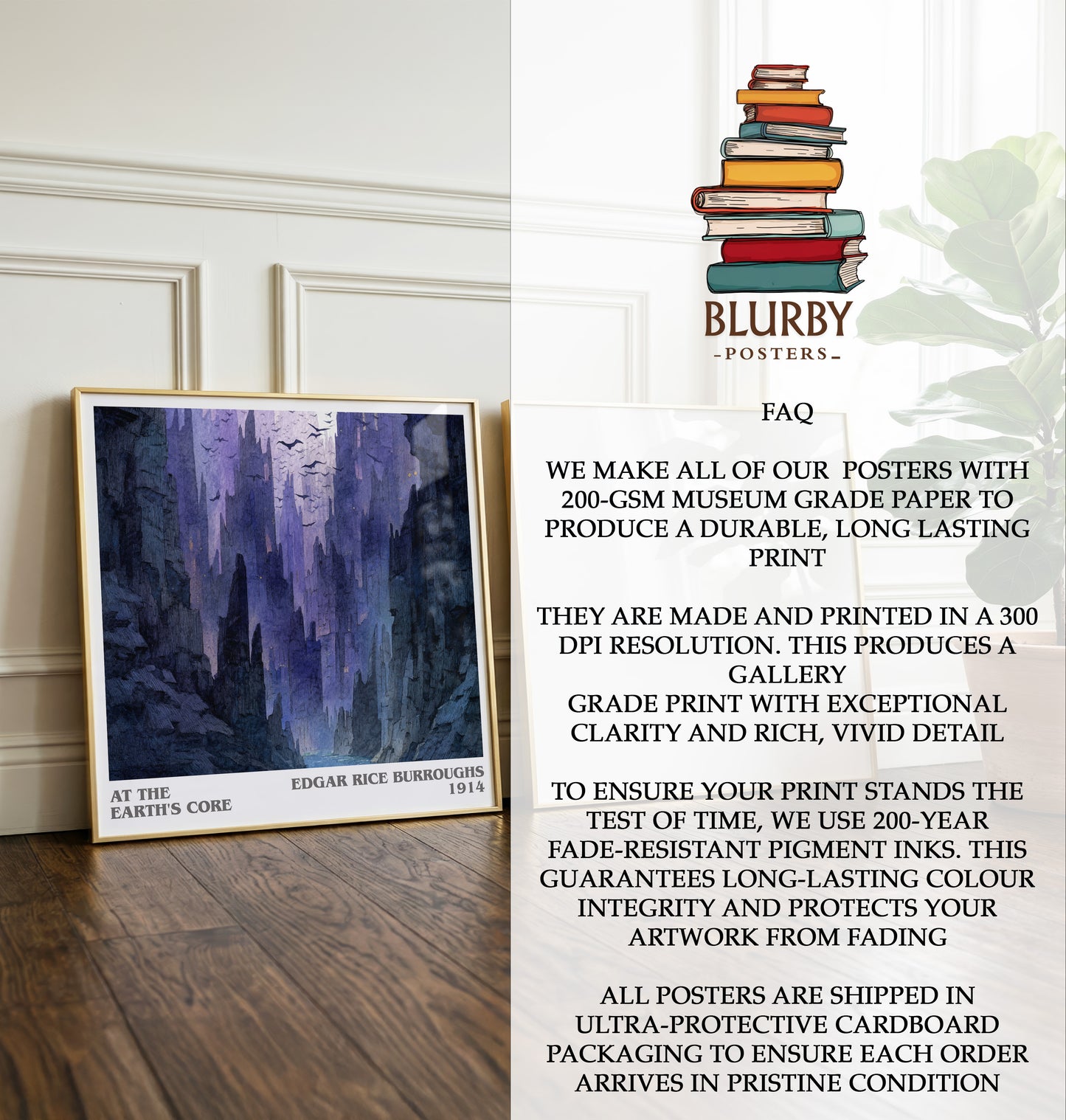 At The Earth's Core book poster packaging – museum-quality print rolled in protective tube