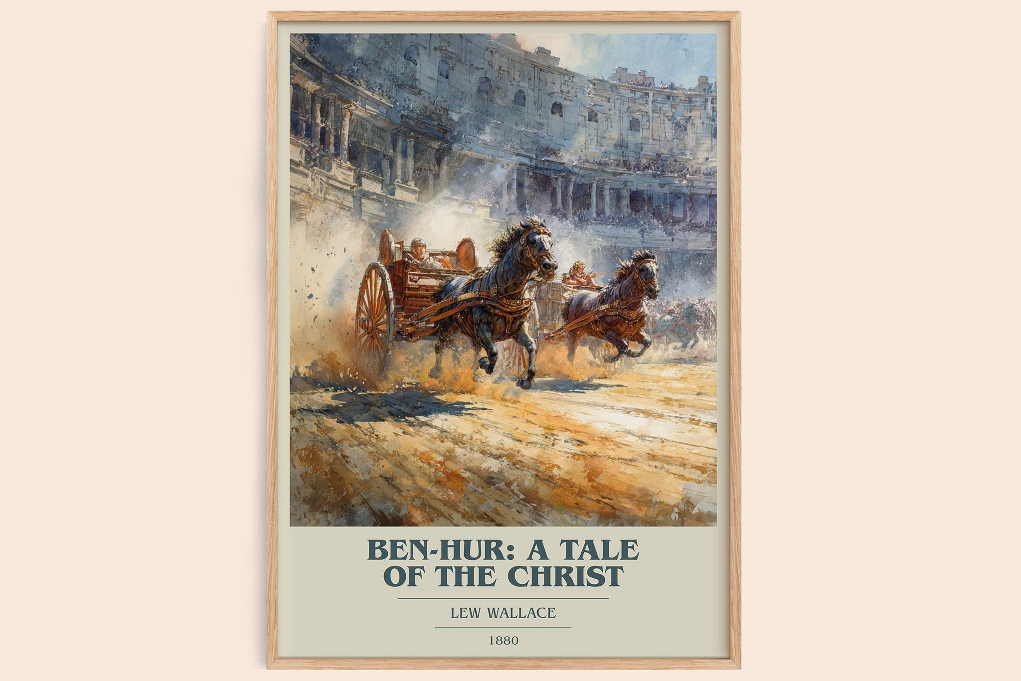 Ben-Hur, a Tale of the Christ Book Cover Poster by Lew Wallace