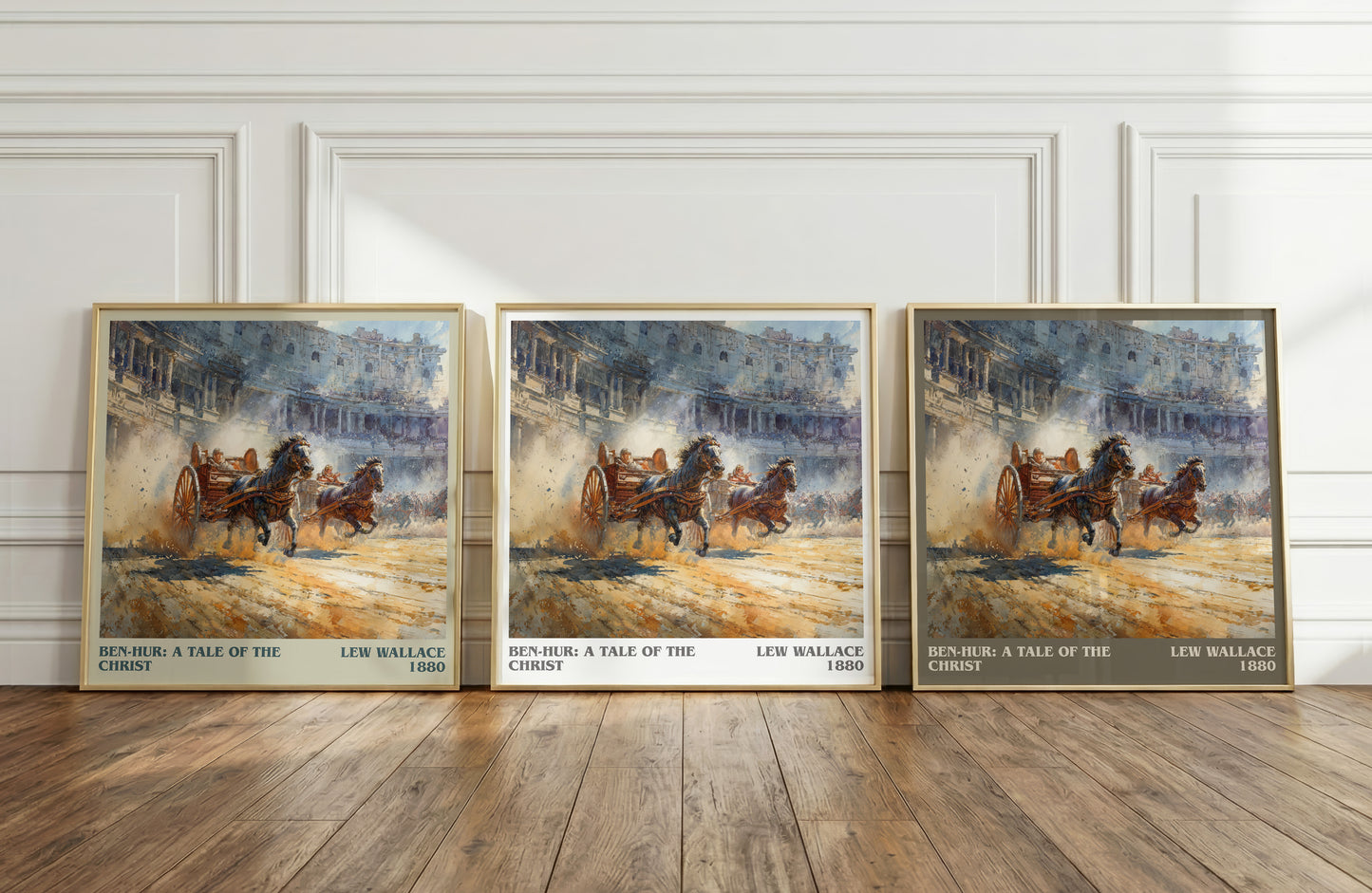 Ben-Hur, a Tale of the Christ literary print framed by window – literary home decor