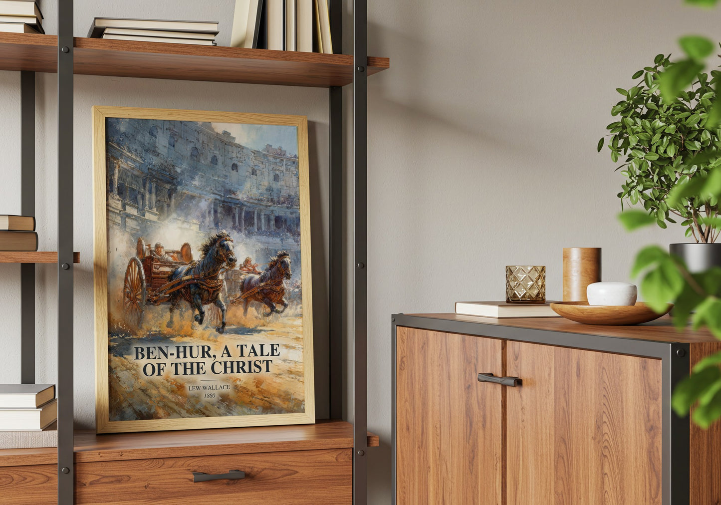 Ben-Hur, A Tale Of The Christ book watercolour illustration paper finish options – matte satin gloss
