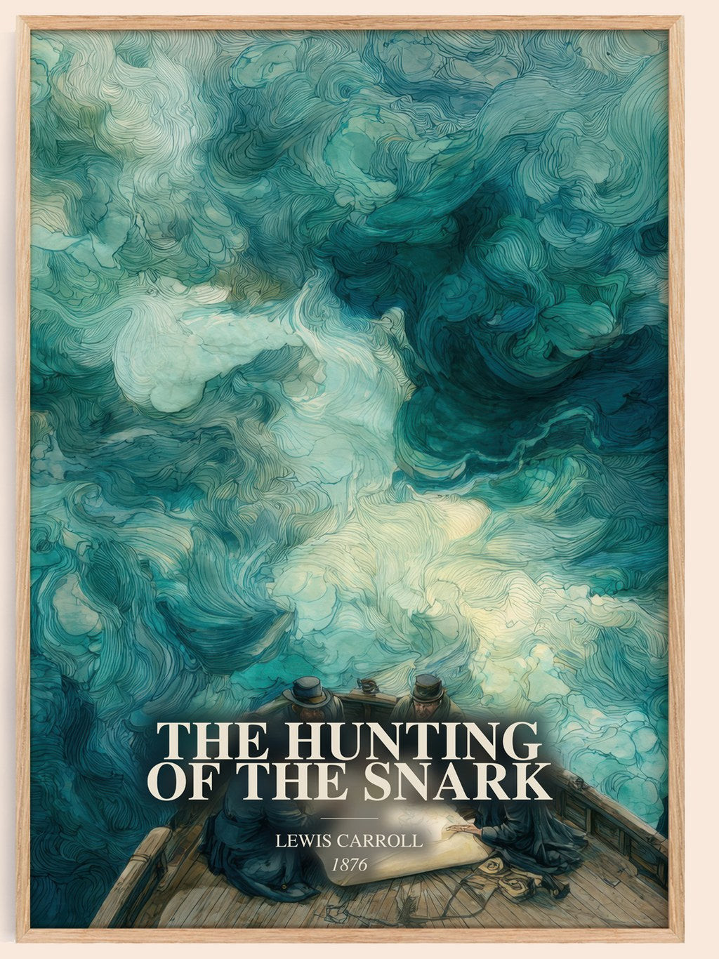 The Hunting Of The Snark watercolour book poster by Lewis Carroll – framed literary art print