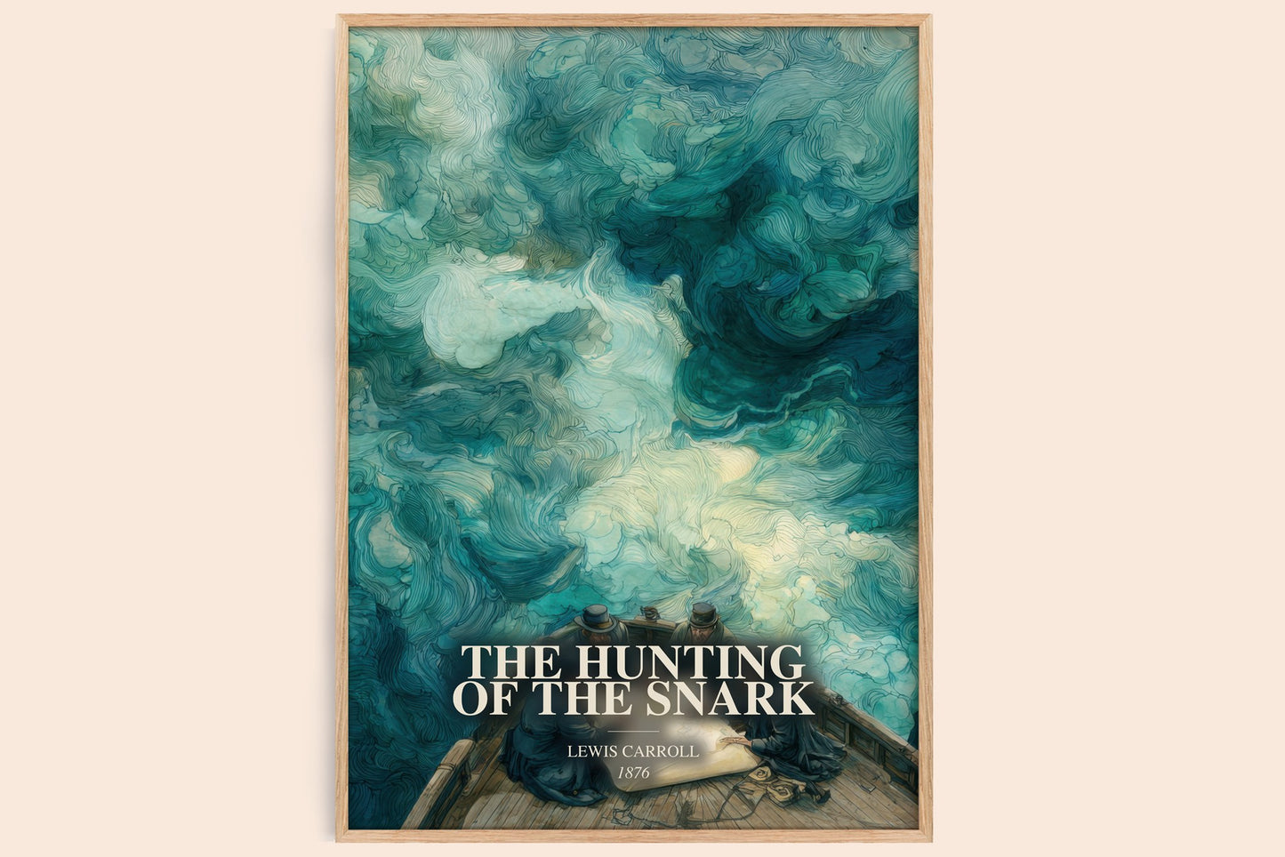 The Hunting Of The Snark watercolour book poster by Lewis Carroll – framed literary art print