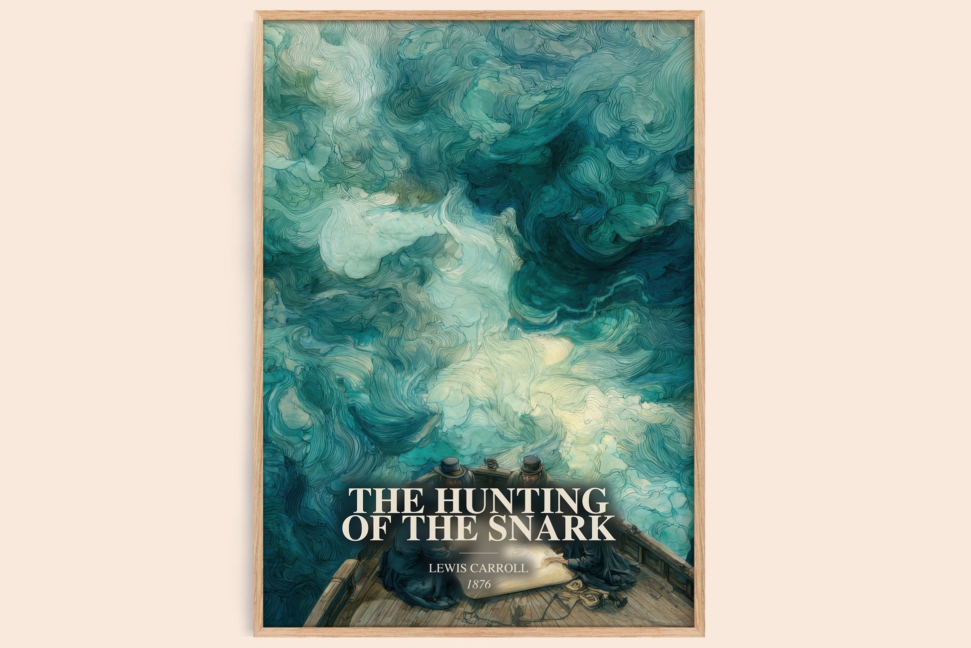 The Hunting Of The Snark watercolour book poster by Lewis Carroll – framed literary art print