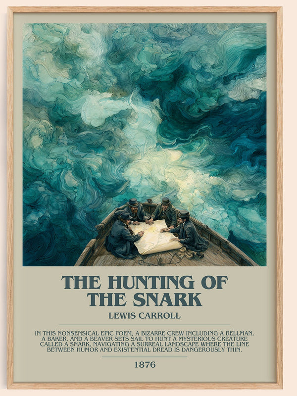 The Hunting Of The Snark bookish book poster by Lewis Carroll – framed literary art print