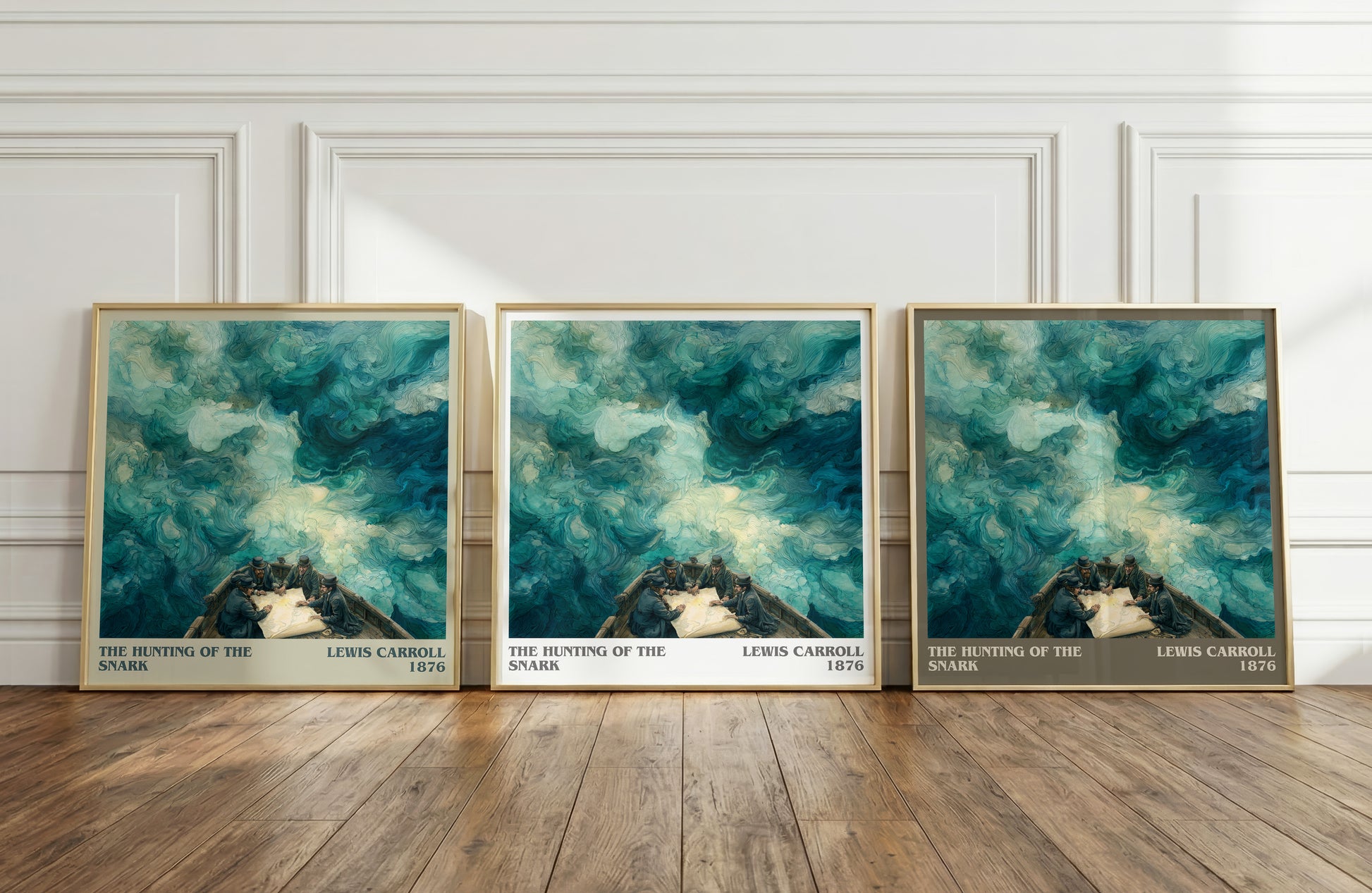 The Hunting Of The Snark literary art print colour and style options – Lewis Carroll book art